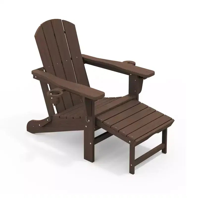 Fauteuil de patio Hyleory 3 positions avec ottoman rétractable et porte-gobelet/téléphone