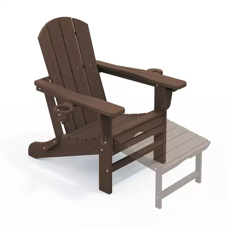 Fauteuil de patio Hyleory 3 positions avec ottoman rétractable et porte-gobelet/téléphone