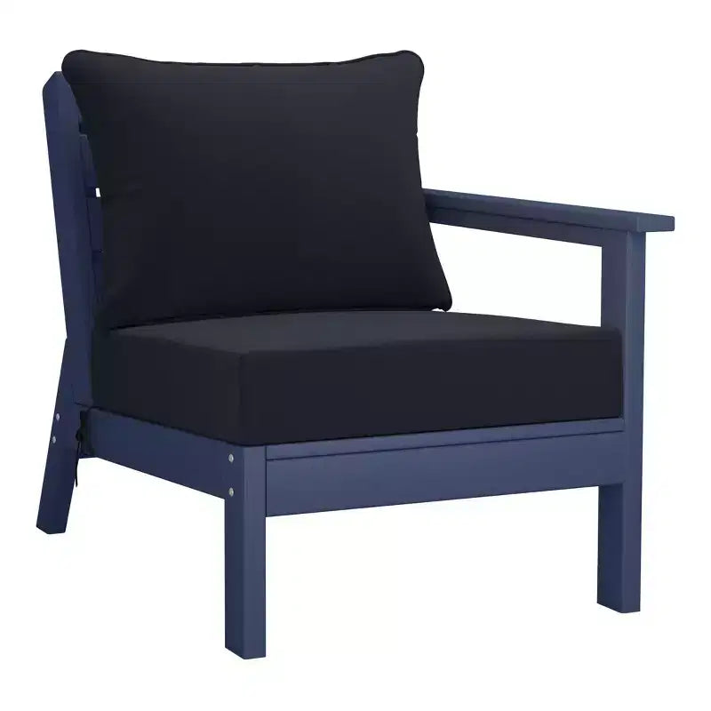 WestinTrends Avalon Ensemble de canapé modulaire d'extérieur 6 pièces, bleu marine/bleu marine