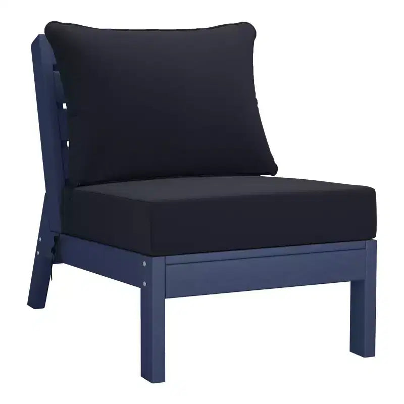 WestinTrends Avalon Ensemble de canapé modulaire d'extérieur 6 pièces, bleu marine/bleu marine
