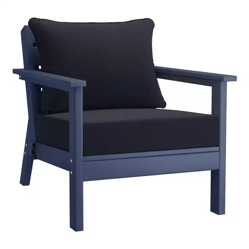 WestinTrends Avalon Ensemble de canapé modulaire d'extérieur 6 pièces, bleu marine/bleu marine