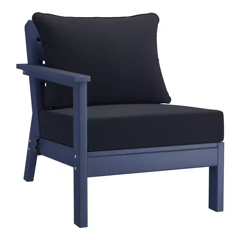 WestinTrends Avalon Ensemble de canapé modulaire d'extérieur 6 pièces, bleu marine/bleu marine