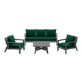 WestinTrends Avalon Outdoor 6-Piece Modular Sectional Patio Furniture Sofa Set, Gray/Green
