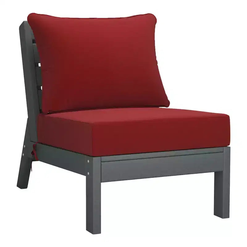 WestinTrends Avalon Salon de jardin modulaire 6 pièces, gris/rouge