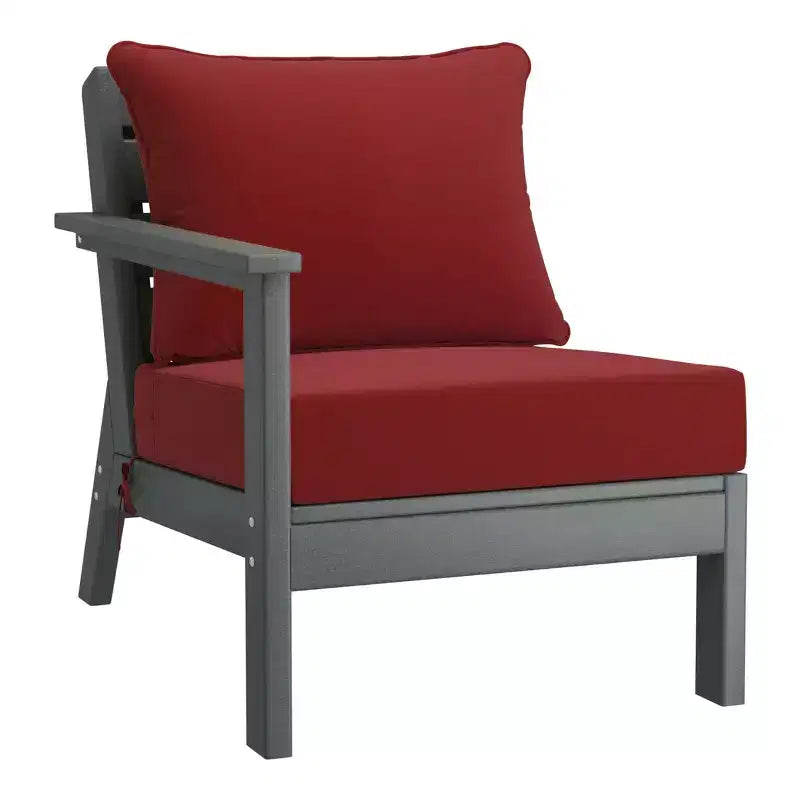 WestinTrends Avalon Salon de jardin modulaire 6 pièces, gris/rouge