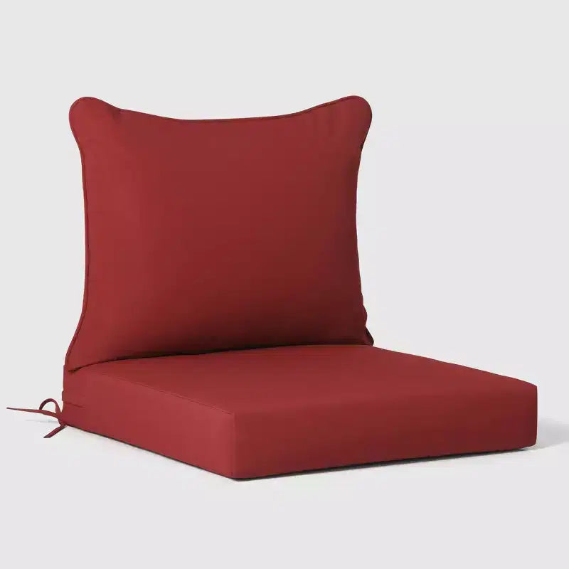 WestinTrends Avalon Salon de Jardin Modulable 6 Pièces, Teck/Rouge