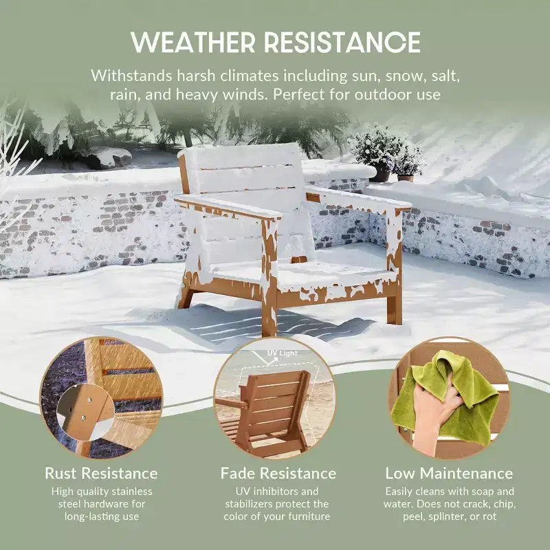 WestinTrends Avalon Salon de Jardin Modulable 6 Pièces, Teck/Rouge
