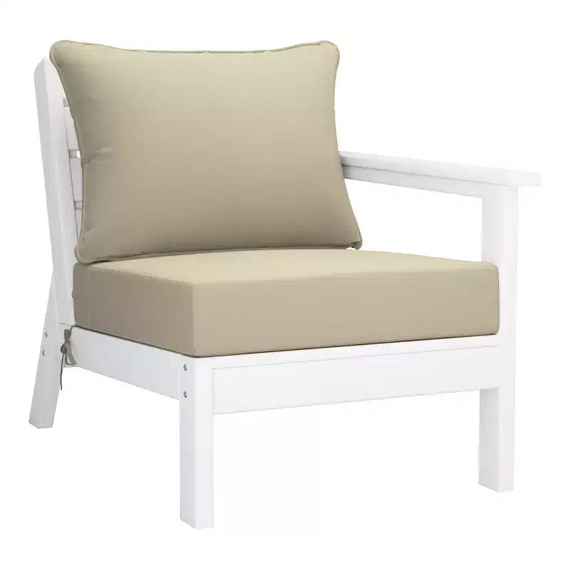 WestinTrends Avalon Salon de jardin modulaire 6 pièces, blanc/beige