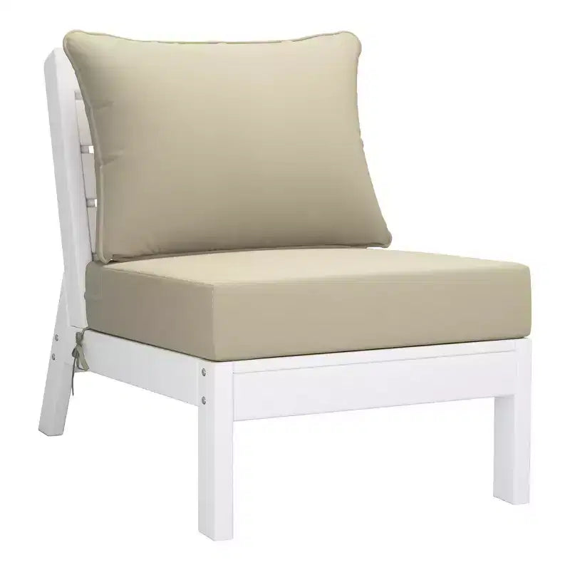 WestinTrends Avalon Salon de jardin modulaire 6 pièces, blanc/beige