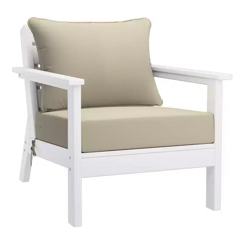 WestinTrends Avalon Salon de jardin modulaire 6 pièces, blanc/beige