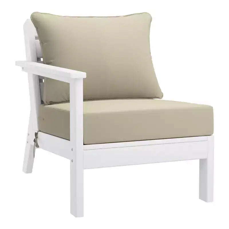 WestinTrends Avalon Salon de jardin modulaire 6 pièces, blanc/beige