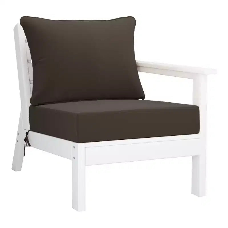 WestinTrends Avalon Salon de Jardin Modulable 6 Pièces Blanc/Marron