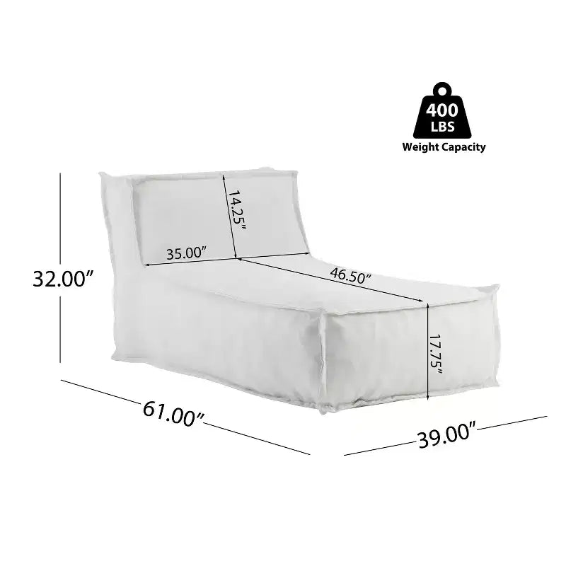 Fauteuil lounge poire d'extérieur moderne, minimaliste et polyvalent Christopher Knight Home Maegan