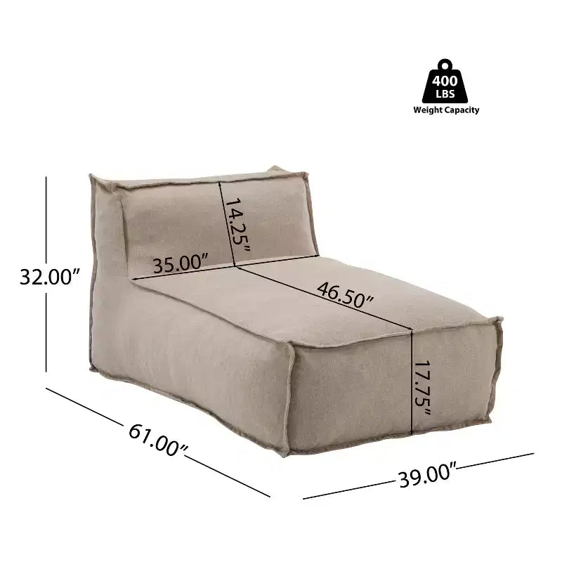 Fauteuil lounge poire d'extérieur moderne, minimaliste et polyvalent Christopher Knight Home Maegan