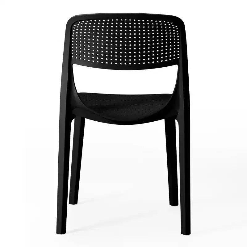 Chaise d'appoint de salle à manger moderne en résine plastique empilable WestinTrends Playa (Lot de 2)