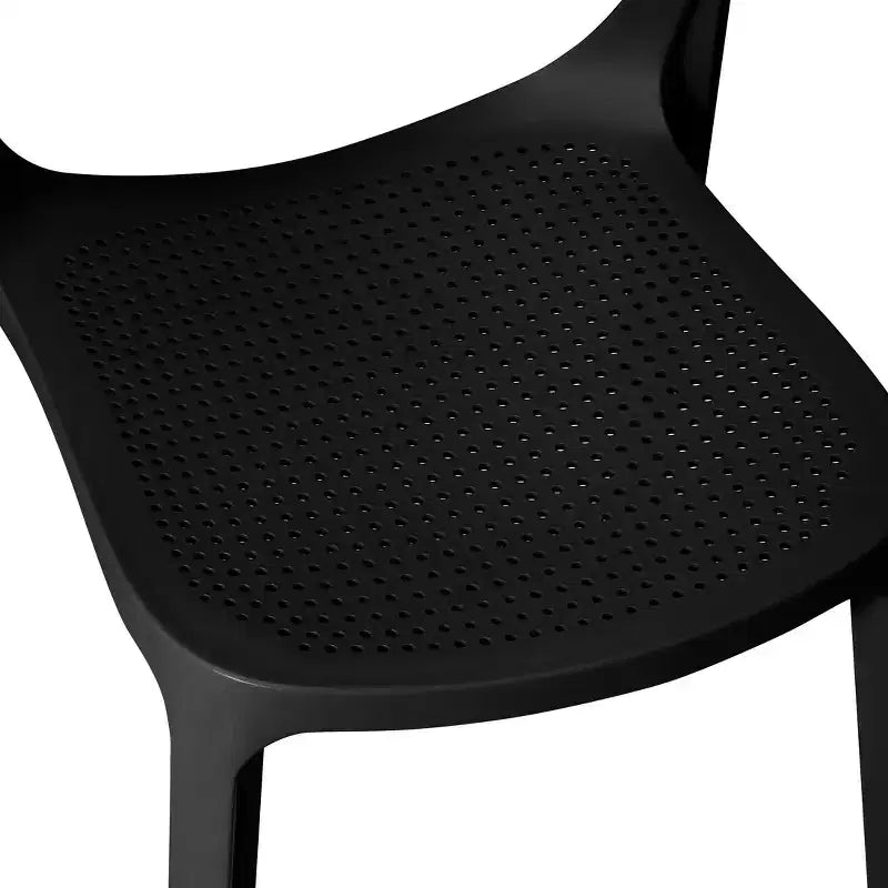 Chaise d'appoint de salle à manger moderne en résine plastique empilable WestinTrends Playa (Lot de 2)