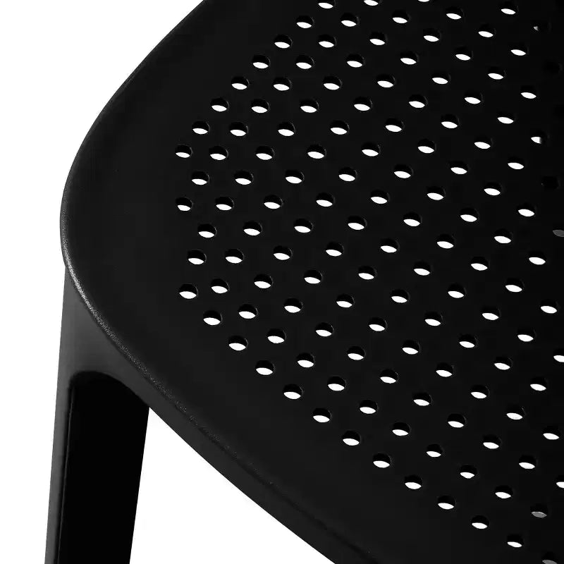 Chaise d'appoint de salle à manger moderne en résine plastique empilable WestinTrends Playa (Lot de 2)