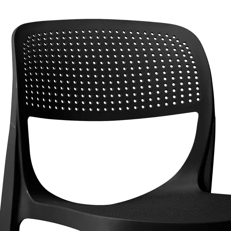 Chaise d'appoint de salle à manger moderne en résine plastique empilable WestinTrends Playa (Lot de 2)