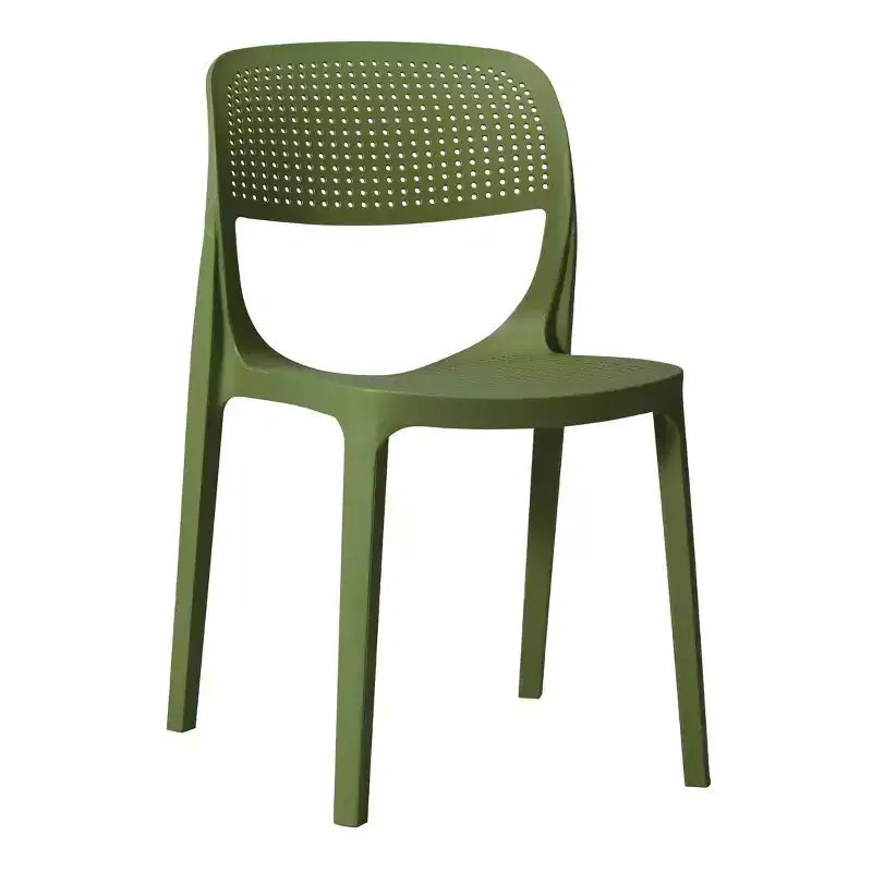 Chaise d'appoint de salle à manger moderne en résine plastique empilable WestinTrends Playa (Lot de 2)