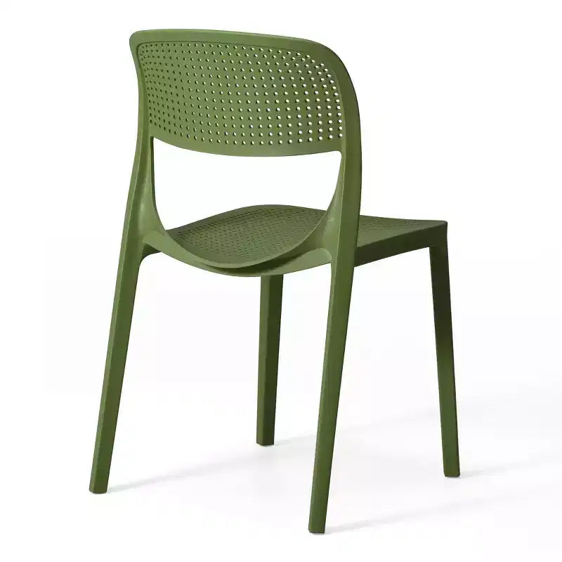 Chaise d'appoint de salle à manger moderne en résine plastique empilable WestinTrends Playa (Lot de 2)