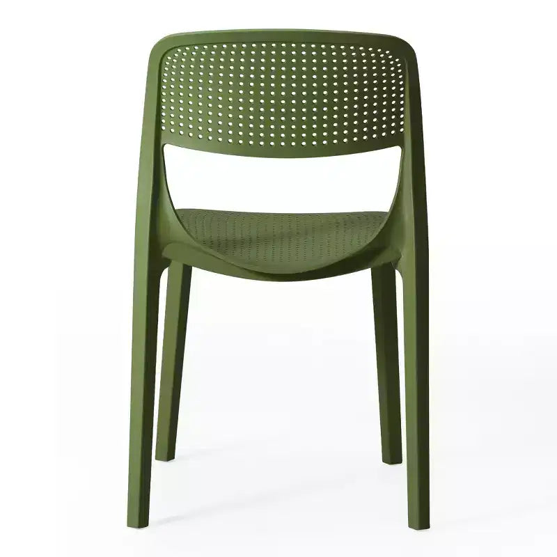 Chaise d'appoint de salle à manger moderne en résine plastique empilable WestinTrends Playa (Lot de 2)