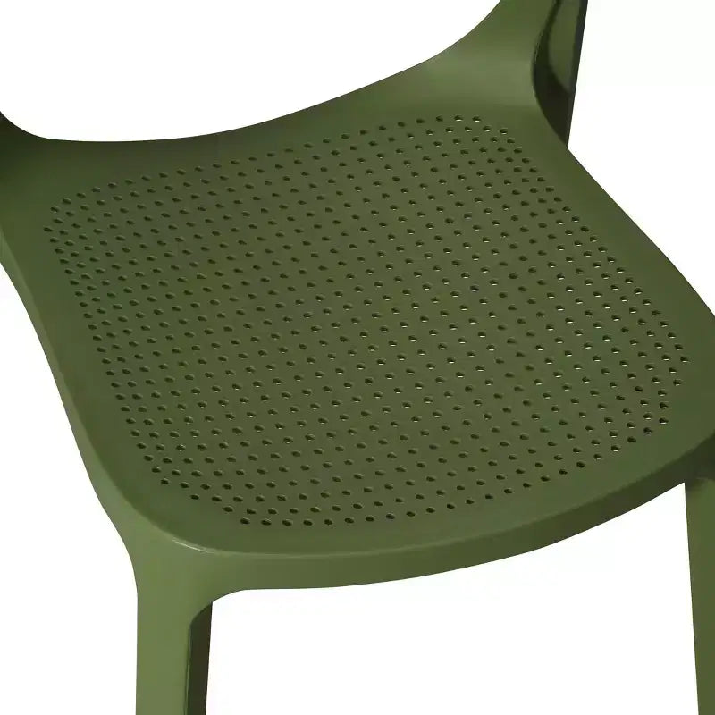 Chaise d'appoint de salle à manger moderne en résine plastique empilable WestinTrends Playa (Lot de 2)