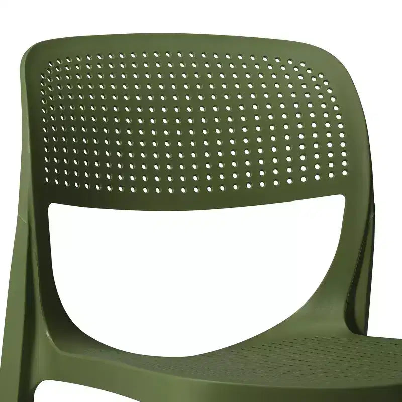 Chaise d'appoint de salle à manger moderne en résine plastique empilable WestinTrends Playa (Lot de 2)