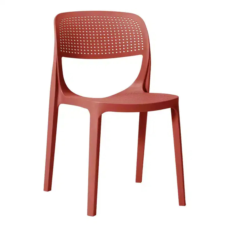 Chaise d'appoint de salle à manger moderne en résine plastique empilable WestinTrends Playa (Lot de 2)