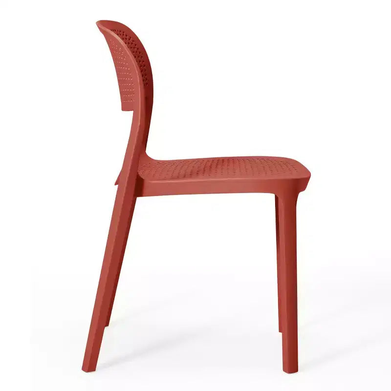Chaise d'appoint de salle à manger moderne en résine plastique empilable WestinTrends Playa (Lot de 2)