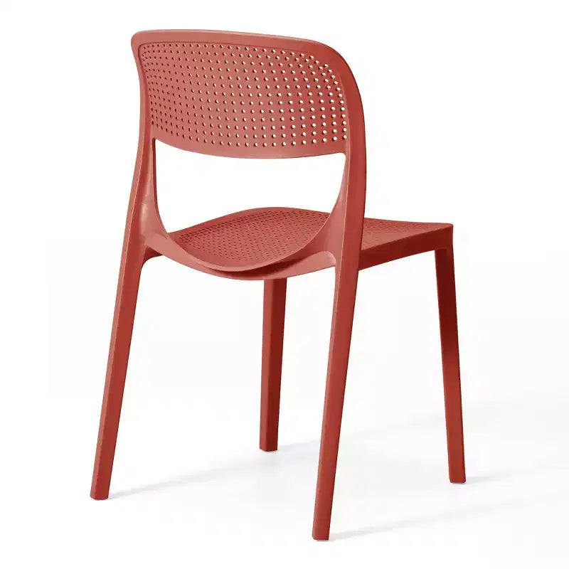 Chaise d'appoint de salle à manger moderne en résine plastique empilable WestinTrends Playa (Lot de 2)