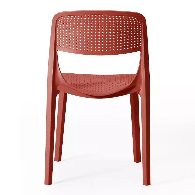 Chaise d'appoint de salle à manger moderne en résine plastique empilable WestinTrends Playa (Lot de 2)