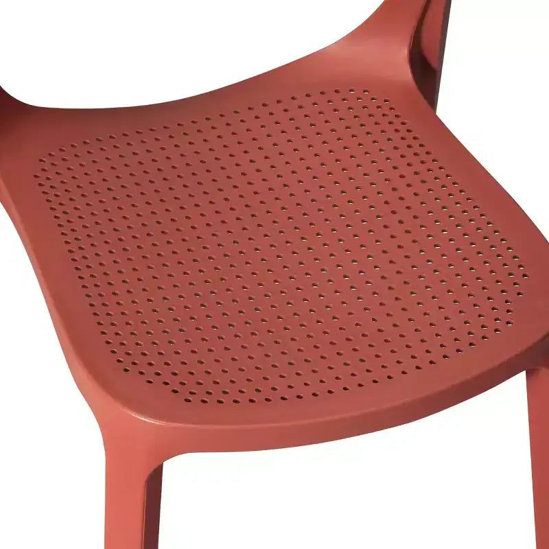 Chaise d'appoint de salle à manger moderne en résine plastique empilable WestinTrends Playa (Lot de 2)