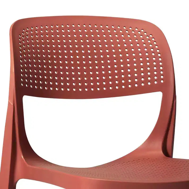 Chaise d'appoint de salle à manger moderne en résine plastique empilable WestinTrends Playa (Lot de 2)
