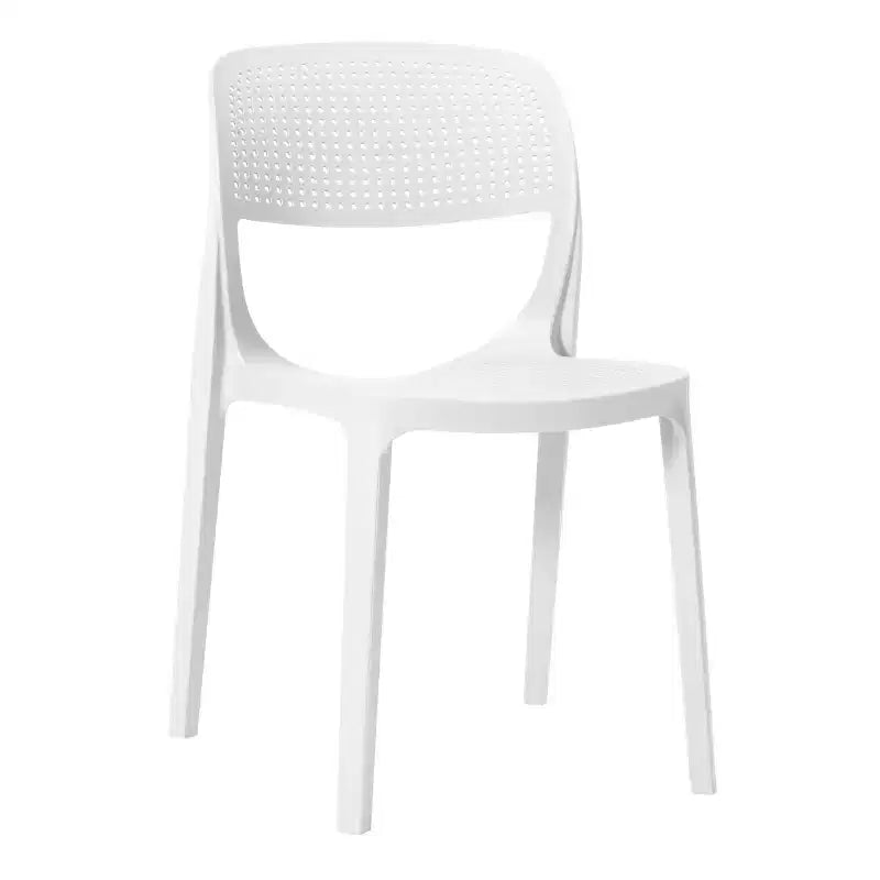 Chaise d'appoint de salle à manger moderne en résine plastique empilable WestinTrends Playa (Lot de 2)