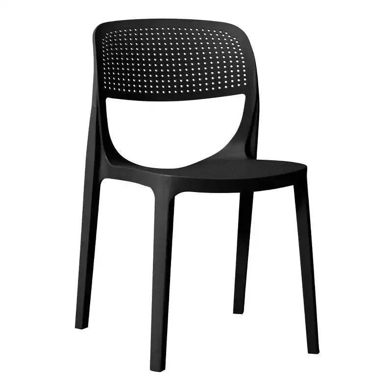 Chaise d'appoint de salle à manger moderne en résine plastique empilable WestinTrends Playa (Lot de 2)