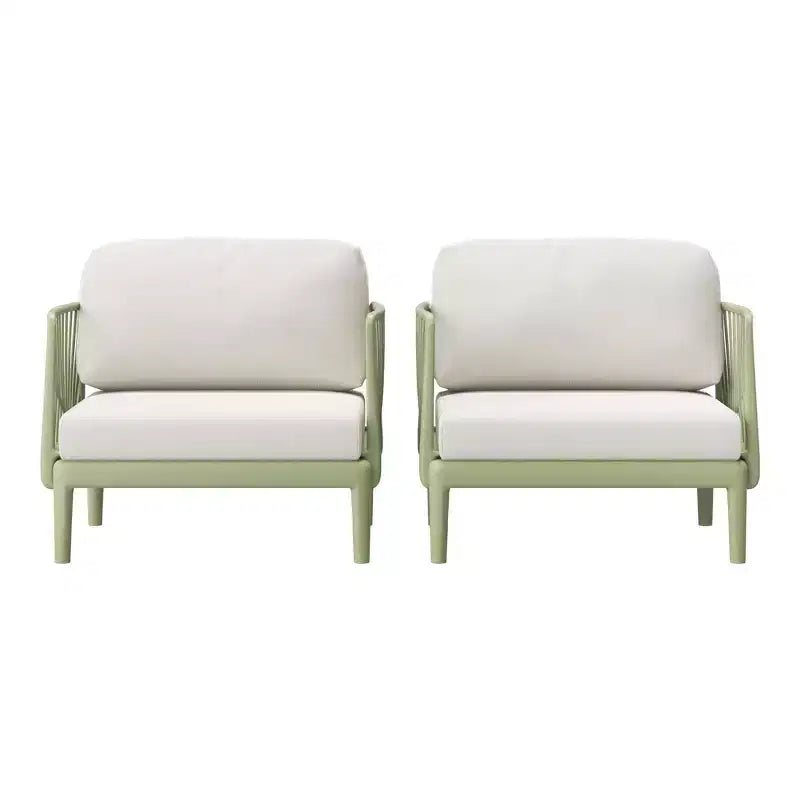 WestinTrends Playa Modern Outdoor Polypropylene Resin Deep Seating Patio Club Chair (Set of 2), Green