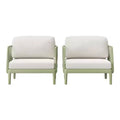 WestinTrends Playa Modern Outdoor Polypropylene Resin Deep Seating Patio Club Chair (Set of 2), Green