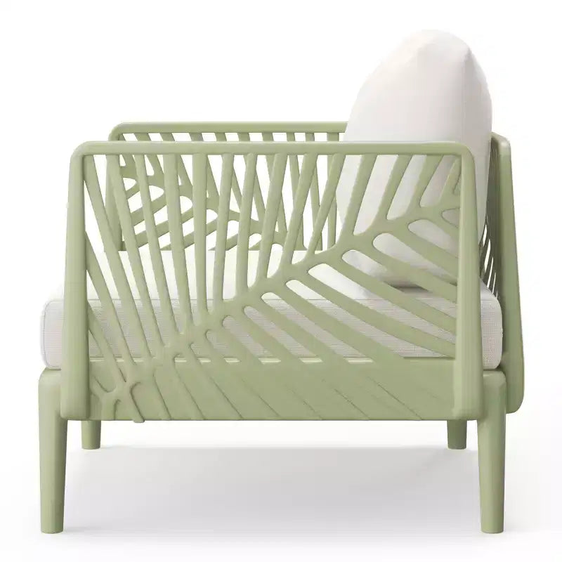 WestinTrends Playa Fauteuil de club d'extérieur moderne en résine de polypropylène pour patio (lot de 2), vert