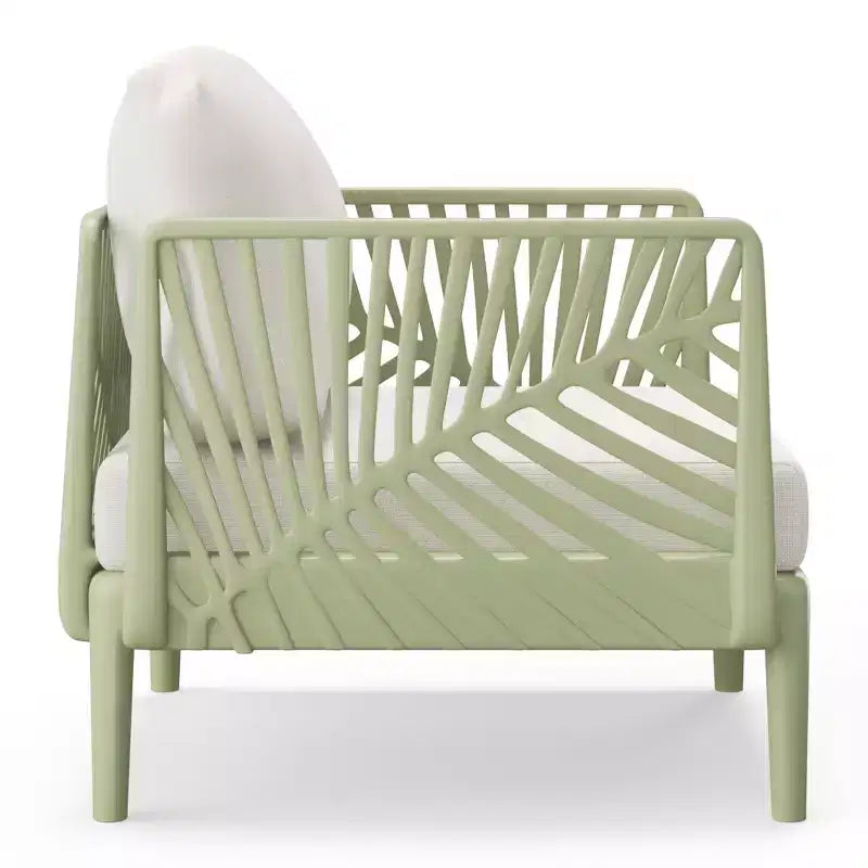 WestinTrends Playa Fauteuil de club d'extérieur moderne en résine de polypropylène pour patio (lot de 2), vert