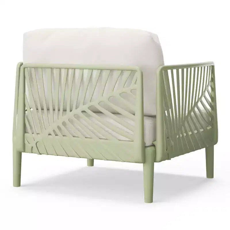 WestinTrends Playa Fauteuil de club d'extérieur moderne en résine de polypropylène pour patio (lot de 2), vert