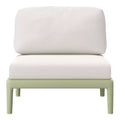 WestinTrends Playa Modern Outdoor Polypropylene Resin Deep Seating Armless Sectional, Green