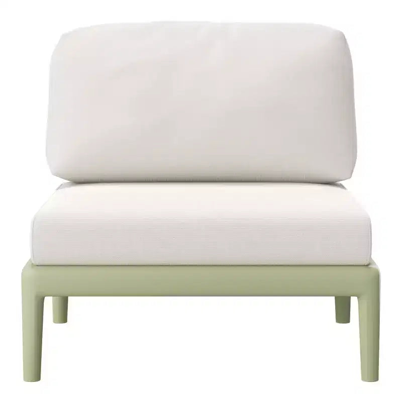 WestinTrends Playa Modern Outdoor Polypropylene Resin Deep Seating Armless Sectional, Green