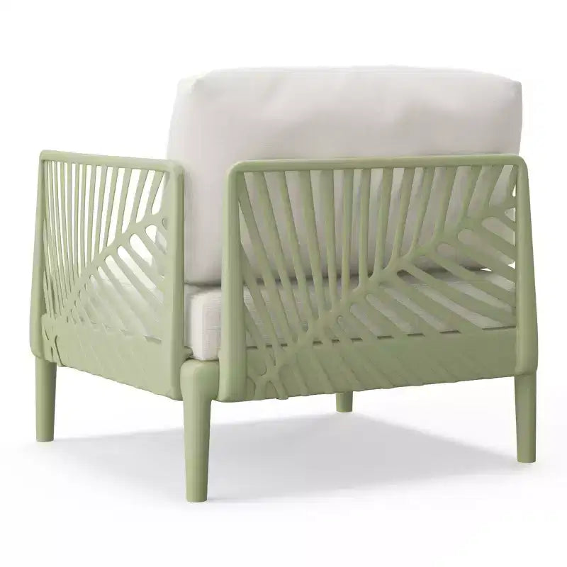 WestinTrends Playa Chaise longue de sectionnement moderne d'extérieur en résine de polypropylène, côté droit, vert
