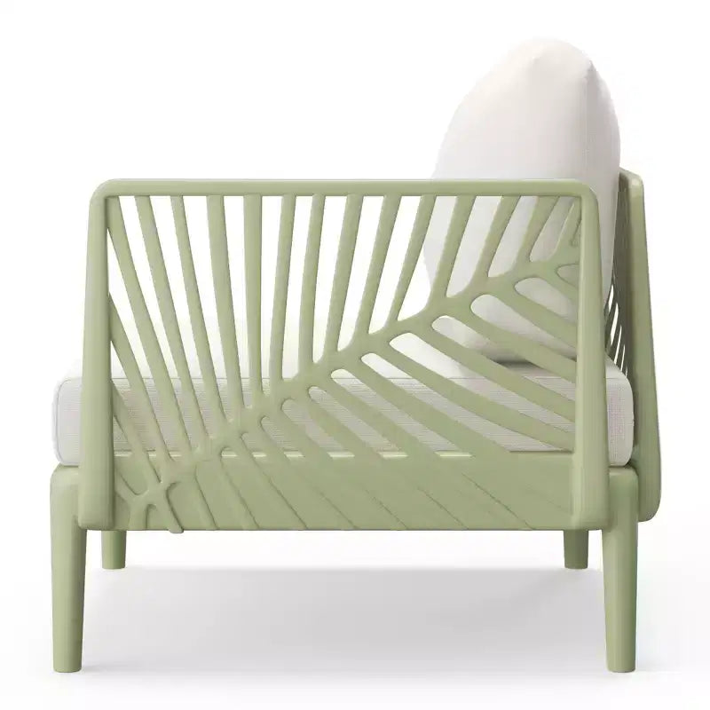 WestinTrends Playa Chaise longue de sectionnement moderne d'extérieur en résine de polypropylène, côté droit, vert