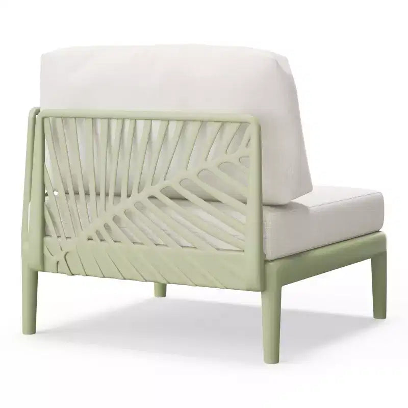 WestinTrends Playa Chaise longue de sectionnement moderne d'extérieur en résine de polypropylène, côté droit, vert