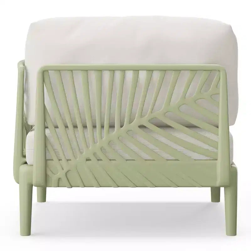 WestinTrends Playa Chaise longue de sectionnement moderne d'extérieur en résine de polypropylène, côté droit, vert