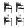 Karl Home | Steel Stackable Patio Dining Chair (Set Of 4)