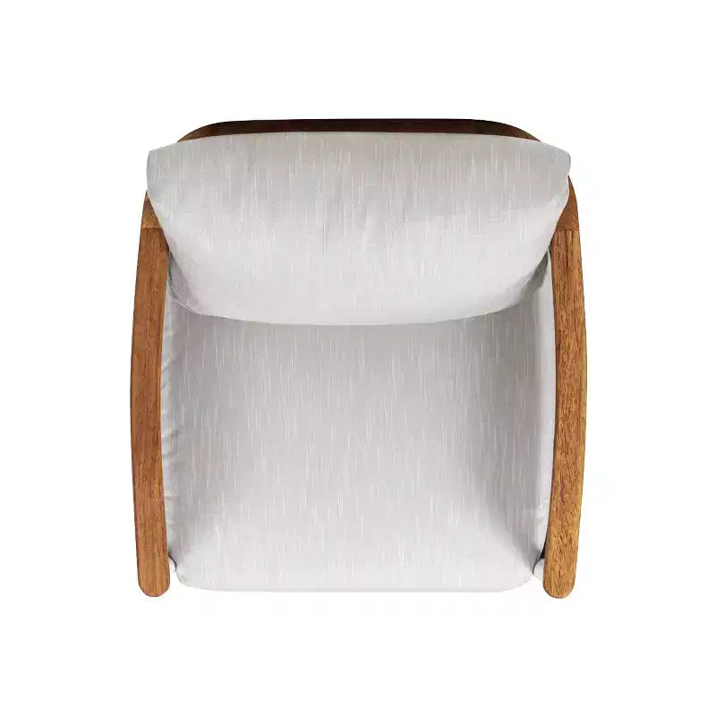 Fauteuil de patio Jennifer Taylor Home Rhodes 29 en teck et aluminium tapissé, chenille gris bouleau