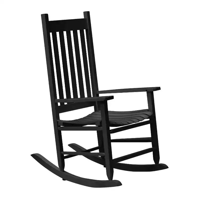 BestMassage Outdoor Rocking Chair Classic Wooden Patio Rocking Chair