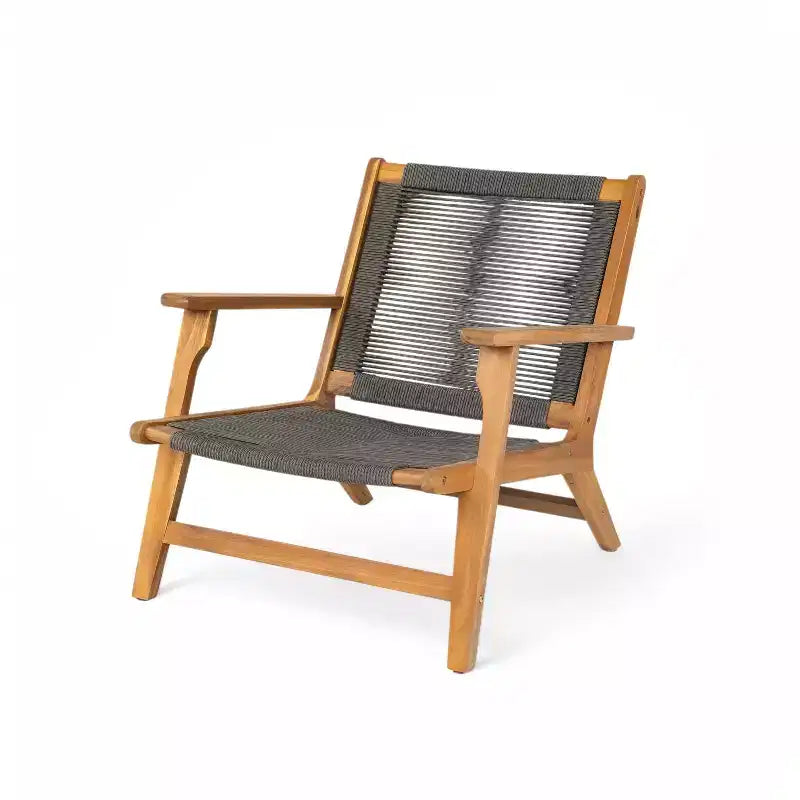 Christopher Knight Home Jana Chaise de salon d'extérieur en bois d'acacia tressé (Lot de 2)